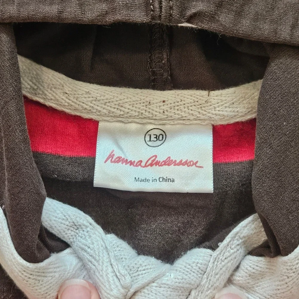 Hanna Andersson Pants Hoodie Set Kids 130 Striped Long Sleeve Rugby Utility Play